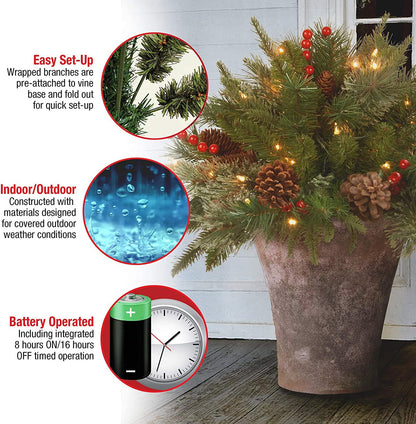 🔥🔥Final 5 Hours: 50% OFF🎄Pre-lit Artificial Christmas Tree Urn Filler💐
